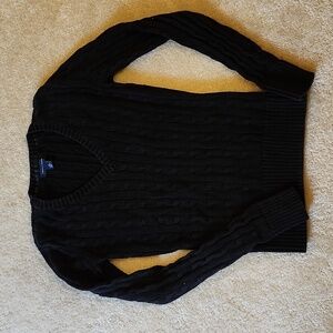 Black Tommy Hilfiger v neck sweater